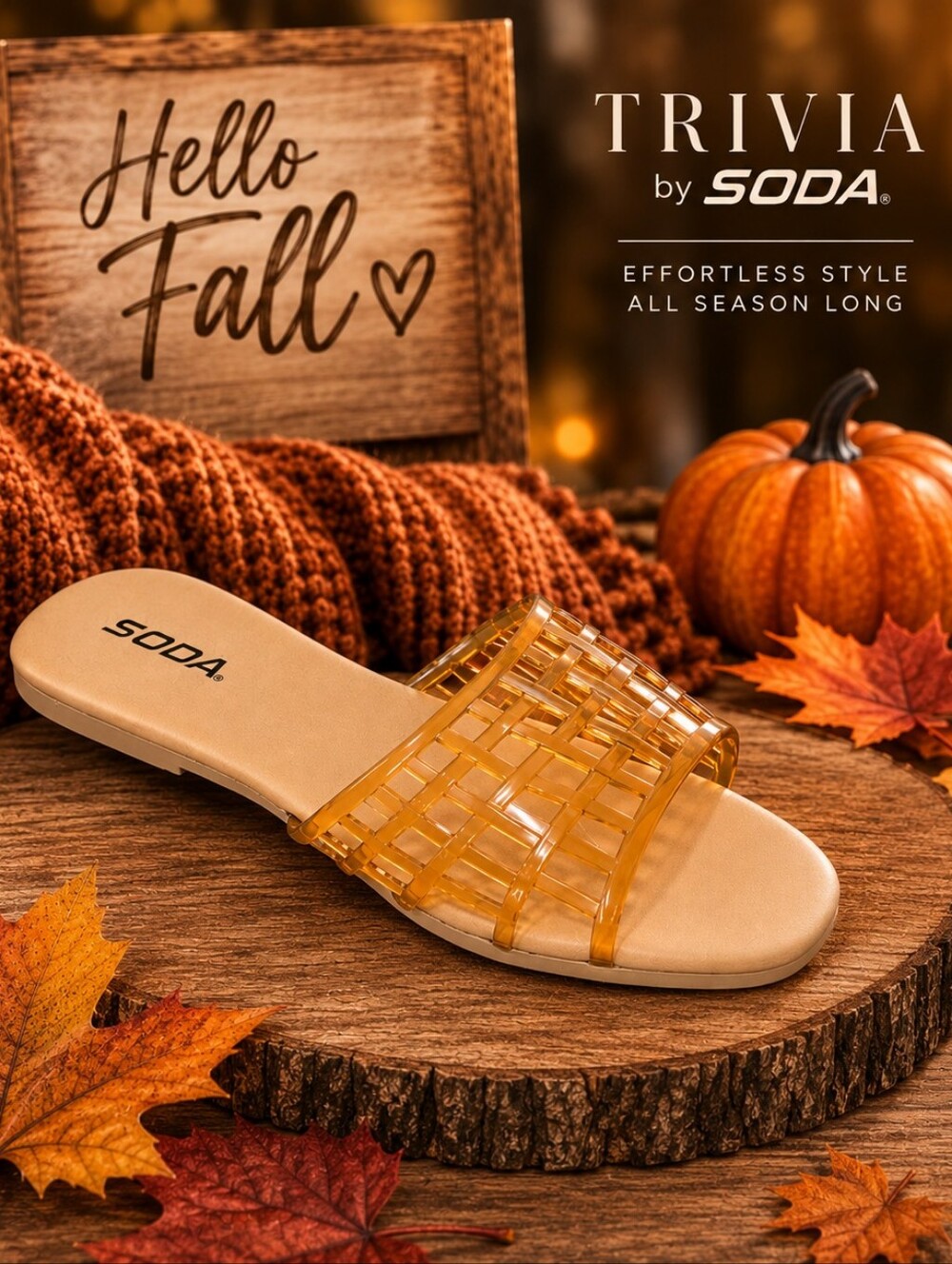 SODA “Trivia” Woven Jelly Slide Sandals – Size 10 – New in Box